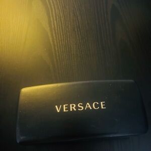 Versace Black and Gold Eyeglass Case